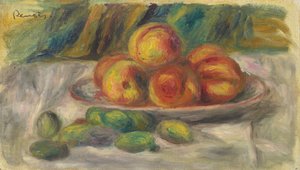 Pêches et amandes