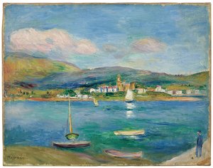 Port de pêche, Vue de Fontarabie depuis Hendaye - Pierre Auguste Renoir
