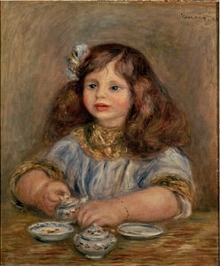 Portrait de Geneviève Bernheim de Villers (1907-1936), future comtesse Jean de la Chapelle - Pierre Auguste Renoir