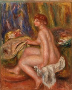 Femme nue assise, vue de profil