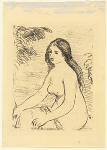 Femme nue assise