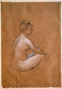 Baigneuse assise - Pierre Auguste Renoir