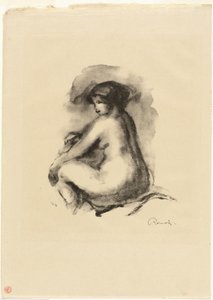Étude de femme nue assise