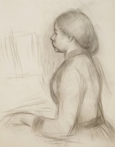 Étude pour une jeune fille au piano - Pierre Auguste Renoir