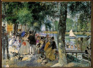 Baignade dans la Seine ou La Grenouillère. Café bal près de Chatou