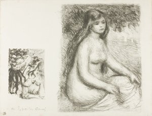 Le chapeau épinglé et la baigneuse - Pierre Auguste Renoir