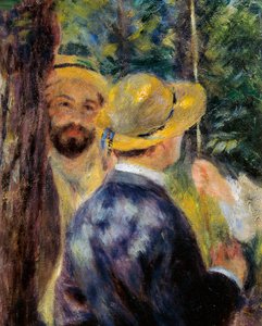 La balançoire (détail). Portrait de Norbert Goeneutte, peintre français (1854-1894) - Pierre Auguste Renoir