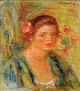Tête de jeune femme (Portrait de Gabrielle) - Pierre Auguste Renoir