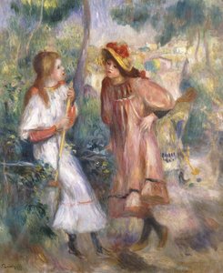Deux fillettes dans le jardin de Montmartre, 1895 - Pierre Auguste Renoir