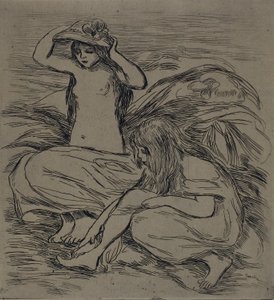 Deux femmes se baignant - Pierre Auguste Renoir