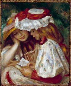 Deux jeunes filles lisant. Peinture par Pierre Auguste Renoir (1841-1919) - Pierre Auguste Renoir