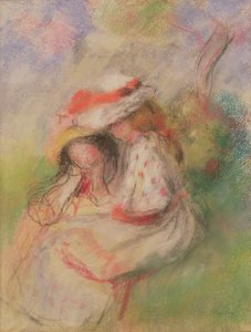 Deux jeunes filles dans un jardin, vers 1885