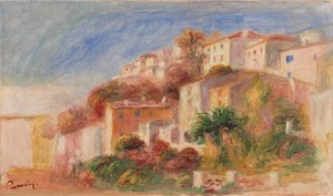 Village vu du jardin de la poste, Cagnes