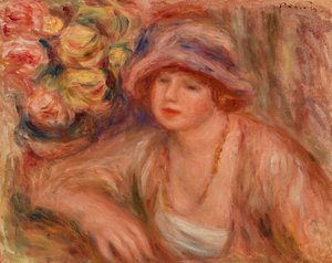 Femme accoudée