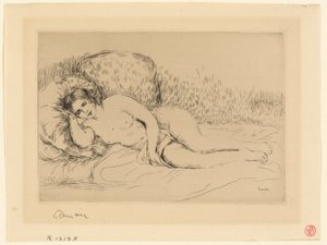 Femme allongée, à gauche - Pierre Auguste Renoir