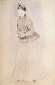 Femme avec un manchon, vers 1883-1884 - Pierre Auguste Renoir