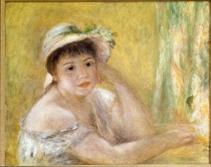 Femme au chapeau de paille - Pierre Auguste Renoir