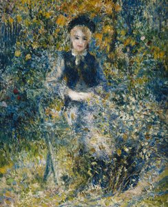 Jeune fille au banc - Pierre Auguste Renoir