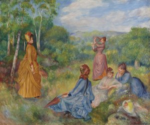 Jeunes filles jouant au badminton - Pierre Auguste Renoir