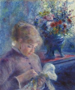 Jeune femme cousant, 1879 - Pierre Auguste Renoir