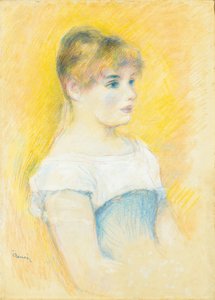 Jeune fille en corset bleu
