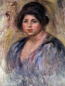 Jeune femme avec un chapeau de fourrure