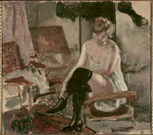 Étude de jeune femme sur sa chaise longue - Pierre Bonnard
