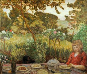 Fin de repas au jardin - Pierre Bonnard