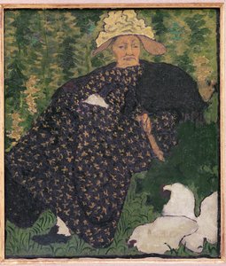 Grand-mère avec des poules, 1890