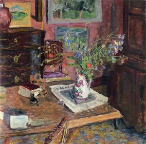 Intérieur avec des fleurs, c.1910