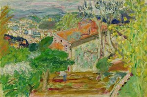 Paysage avec une maison rouge, c.1942