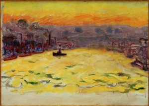 Le Port, coucher de soleil - Pierre Bonnard