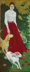 Mademoiselle Andrée Bonnard et ses chiens - Pierre Bonnard