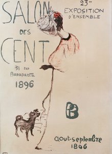 Affiche publicitaire pour la 23e exposition du Salon des Cent, 1896