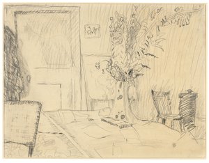 Pot de fleurs dans la salle à manger du cannet - Pierre Bonnard