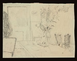 Pot de fleurs dans la salle à manger du cannet - Pierre Bonnard