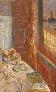 Nature morte avec des navires vus à travers la fenêtre, vers 1906