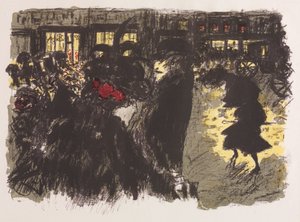 La place le soir - Pierre Bonnard