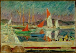 Voiliers dans le port de Saint-Tropez - Pierre Bonnard