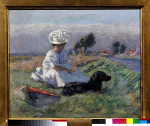 Femme avec chien