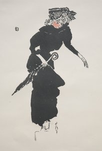 Femme avec un parapluie