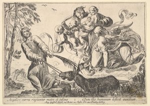 Anges soulevant la Vierge et l