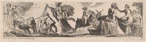Satyre conduisant une paire de chèvres