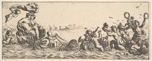 Deux femmes assises dans une coquille, 1615-42 - Pierre Brebiette