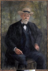 Portrait du président du conseil Henri Brisson (1835-1912) dans son jardin à Montmorency