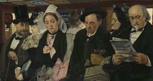 Dans un omnibus, 1877 - Pierre Carriere Belleuse