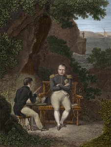 NAPOLÉON I en exil à Sainte-Hélène - Napoléon dicte ses mémoires à Emmanuel Pons de Las Cases - Pierre Charles Bacquoy