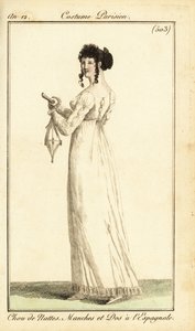 Femme en robe avec des fléchettes espagnoles, Paris