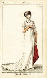 Femme en tenue de soirée dessinée à l