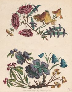 Deux branches de fleurs imaginaires